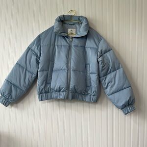 Blue Quilted Ultra Mini Puffer